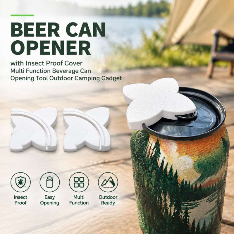 Outdoor Camping Tools - فتاحة علب البيرة مع غطاء مقاوم