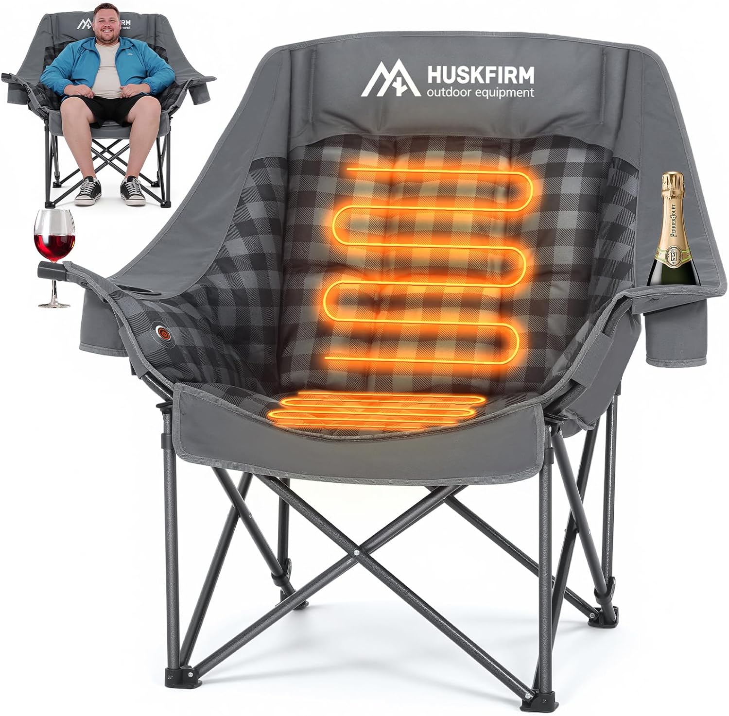 Outdoor Oversized Camping Chair - كرسي تخييم كبير الحجم للبالغين مع