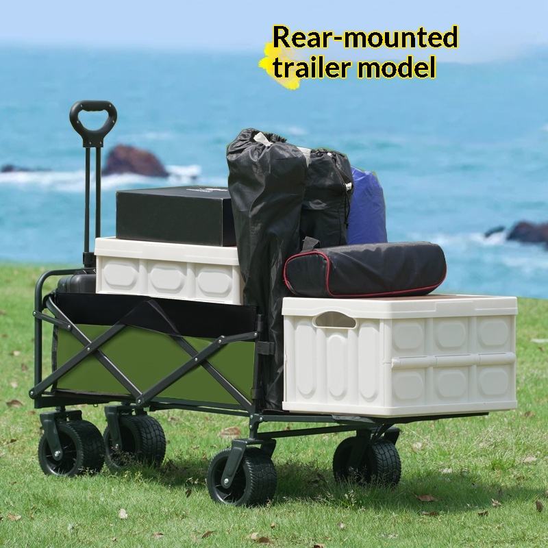 Outdoor Camping Wagon - عربة تخزين قابلة للطي بأربع عجلات