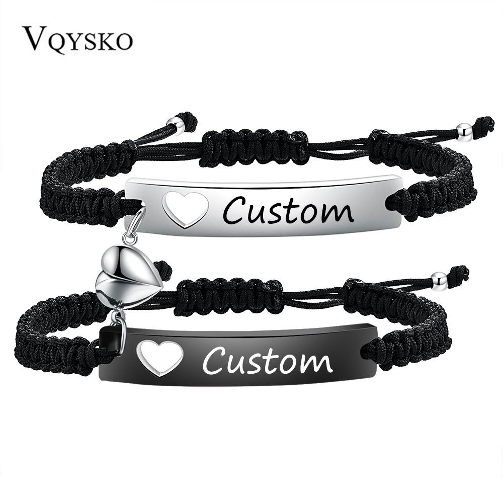 Paracord Bracelet - مخصص الفولاذ المقاوم للصدأ زوجين سوار
