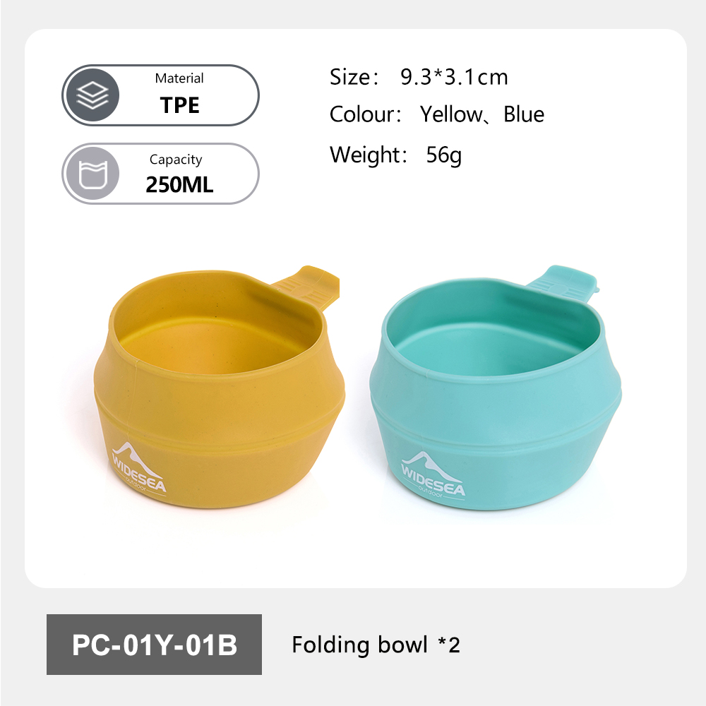 Outdoor Camping Dining Set - Widesea التخييم 250 مللي لينة كوب
