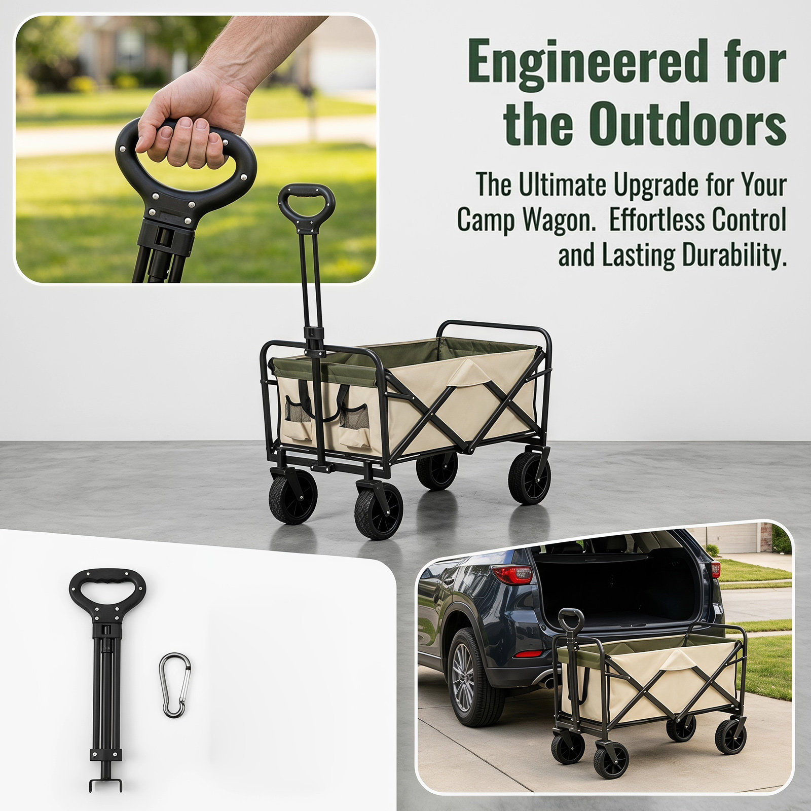 مقبض بديل قابل للطي للعربة، مق - مراجعة Outdoor Camping Wagon وسعره