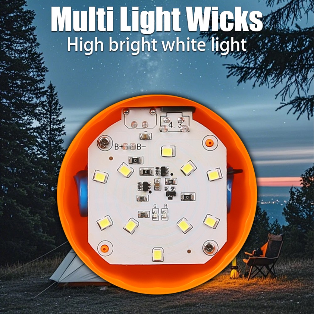 مصباح تخييم محمول صغير مع 4 أو - مراجعة Outdoor Camping Lampe وسعره