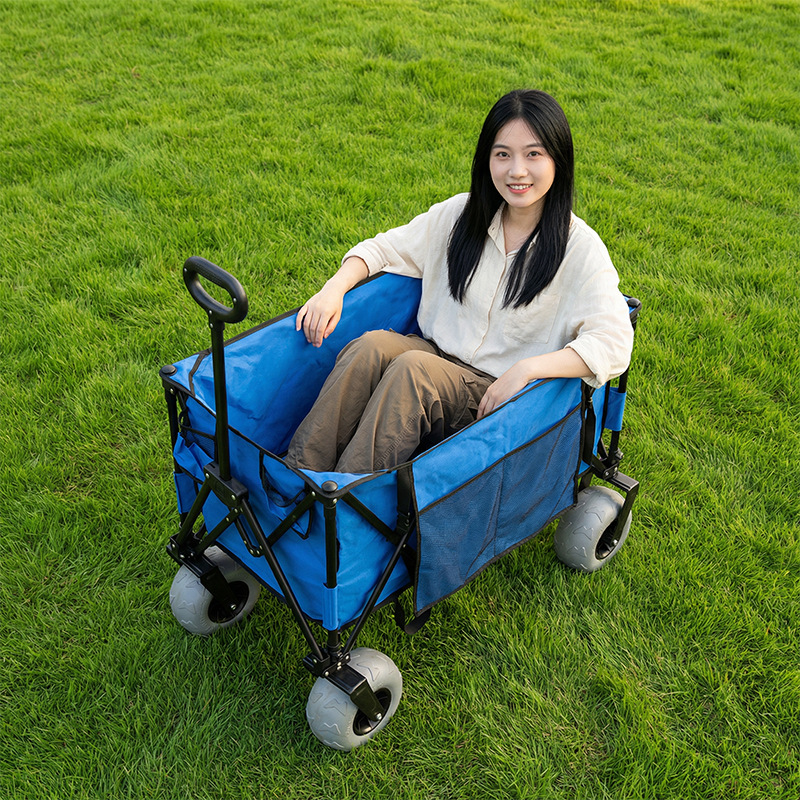 عربة شاطئ معدنية قابلة للطي مع - مراجعة Outdoor Camping Wagon وسعره
