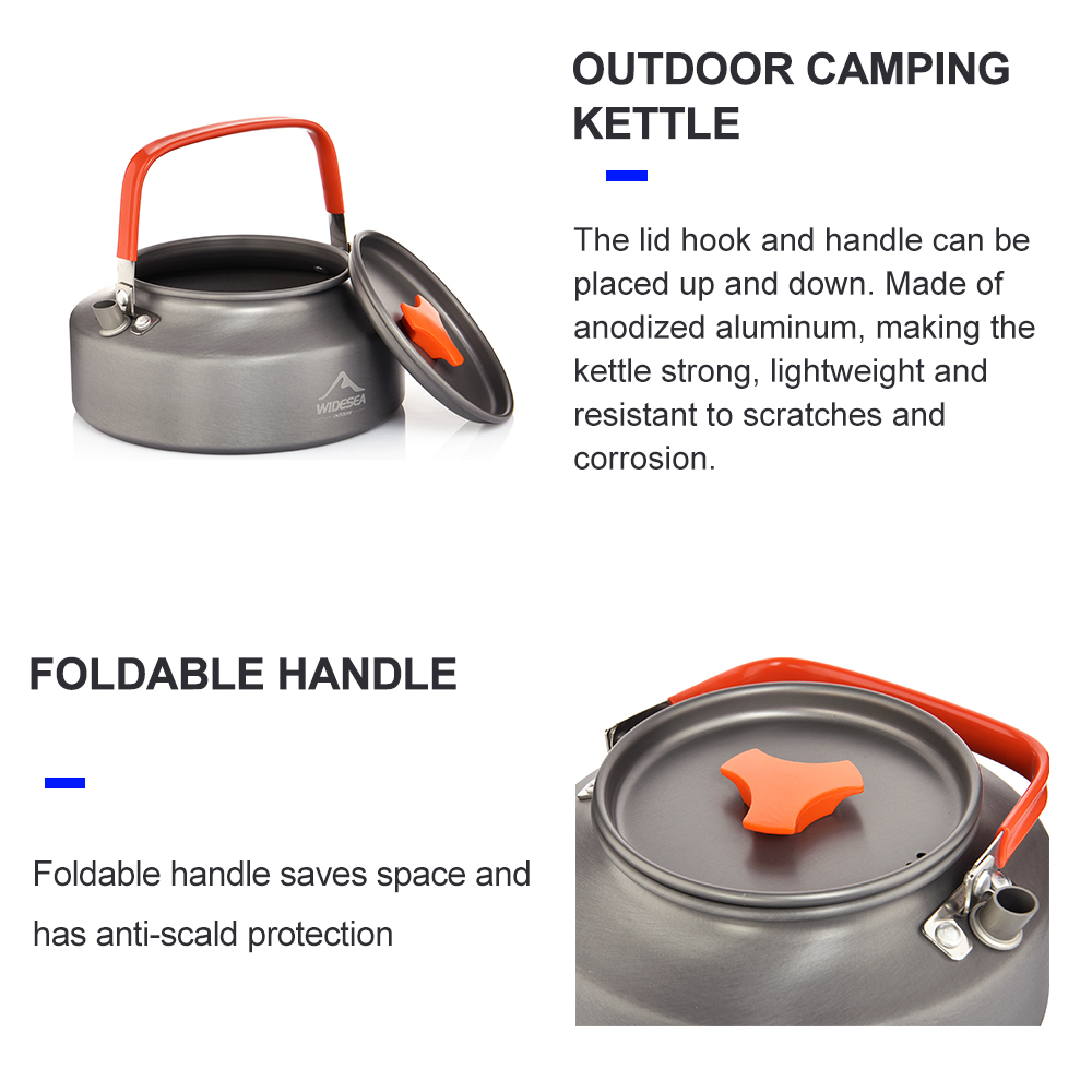 Widesea 1.1L 2L1.5L التخييم غل - مراجعة Outdoor Camping Dining Set وسعره