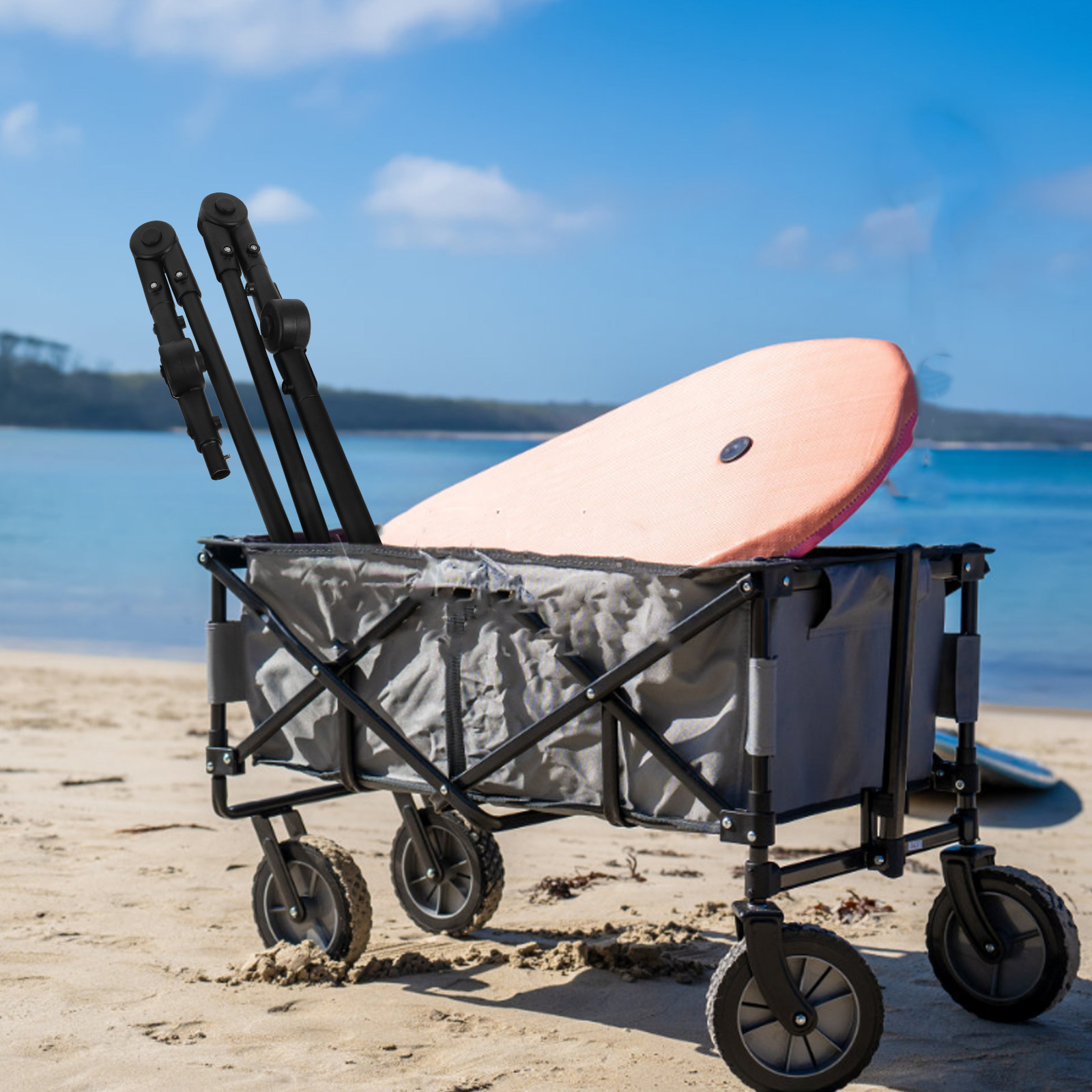 مقبض دفع قابل للطي لعربة التسو - مراجعة Outdoor Camping Wagon وسعره