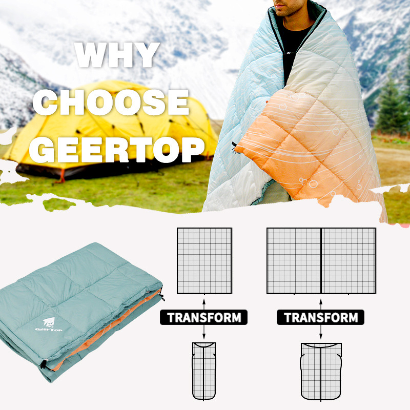 الكبار التخييم أسفل كيس النوم  - مراجعة Outdoor Camping Quilt وسعره