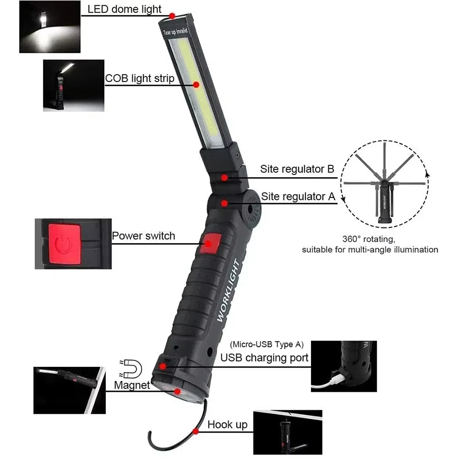 مصباح يدوي LED محمول مع خطاف م - مراجعة Outdoor Camping Lampe وسعره
