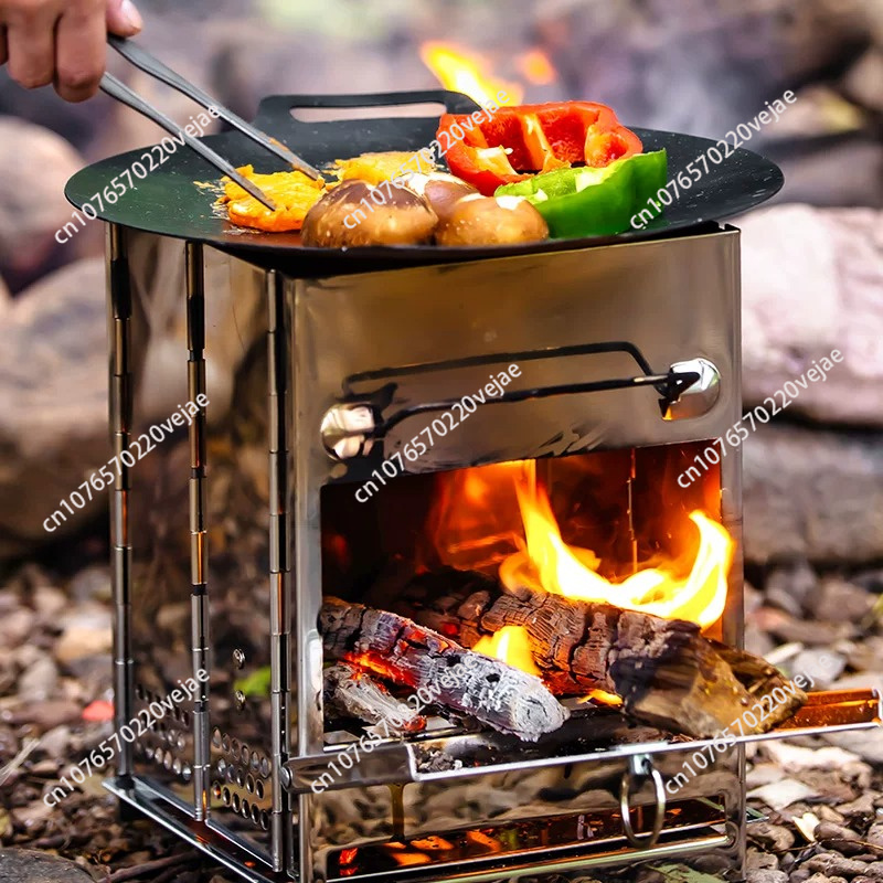مواقد حطب بتصميم عصري، محمولة، - مراجعة Outdoor Camping Stove وسعره