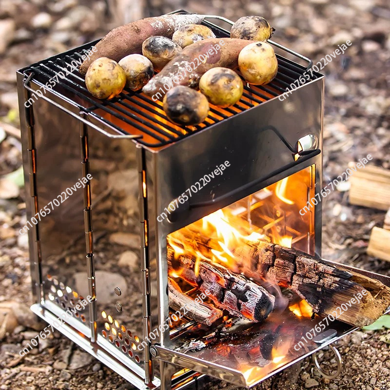 مواقد حطب بتصميم عصري، محمولة، - مراجعة Outdoor Camping Stove وسعره