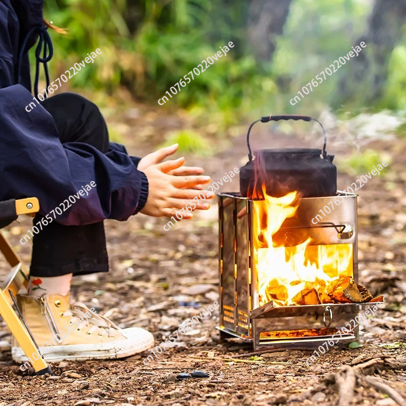 مواقد حطب بتصميم عصري، محمولة، - مراجعة Outdoor Camping Stove وسعره