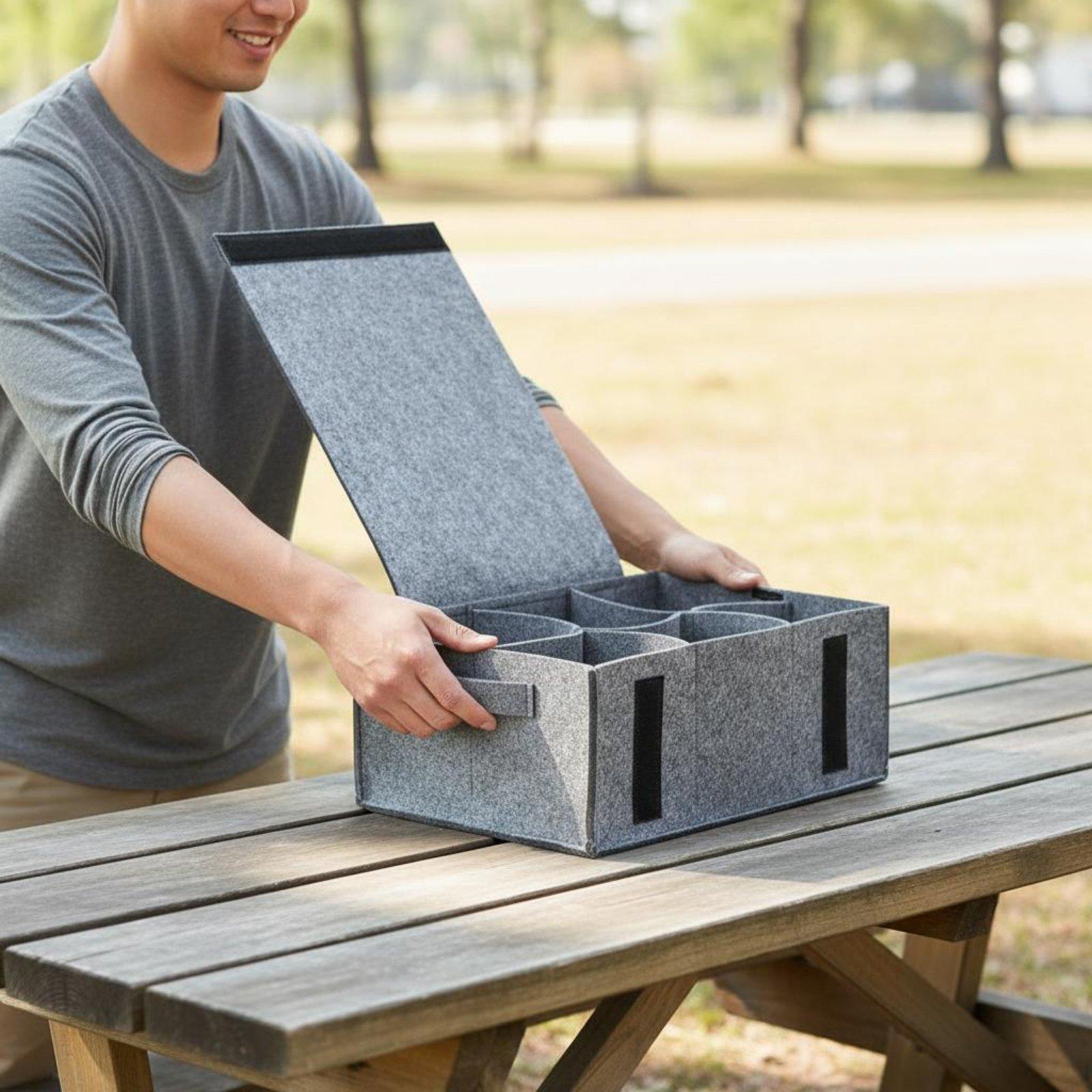 حقيبة تخزين منزلية من اللباد،  - مراجعة Outdoor Camping Tools وسعره