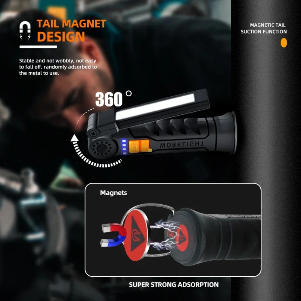مصباح يدوي COB LED محمول USB ق - مراجعة Outdoor Camping Lampe وسعره