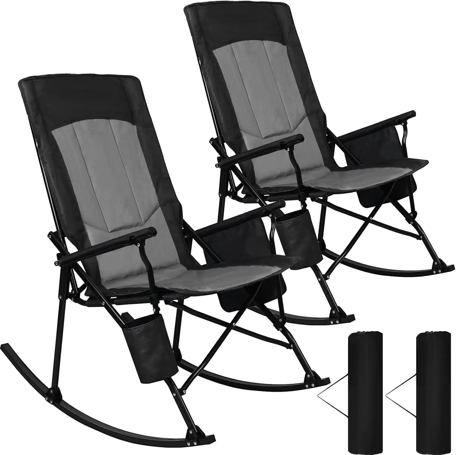 كرسي هزاز محمول بظهر مرتفع مع  - مراجعة Outdoor Oversized Camping Chair وسعره