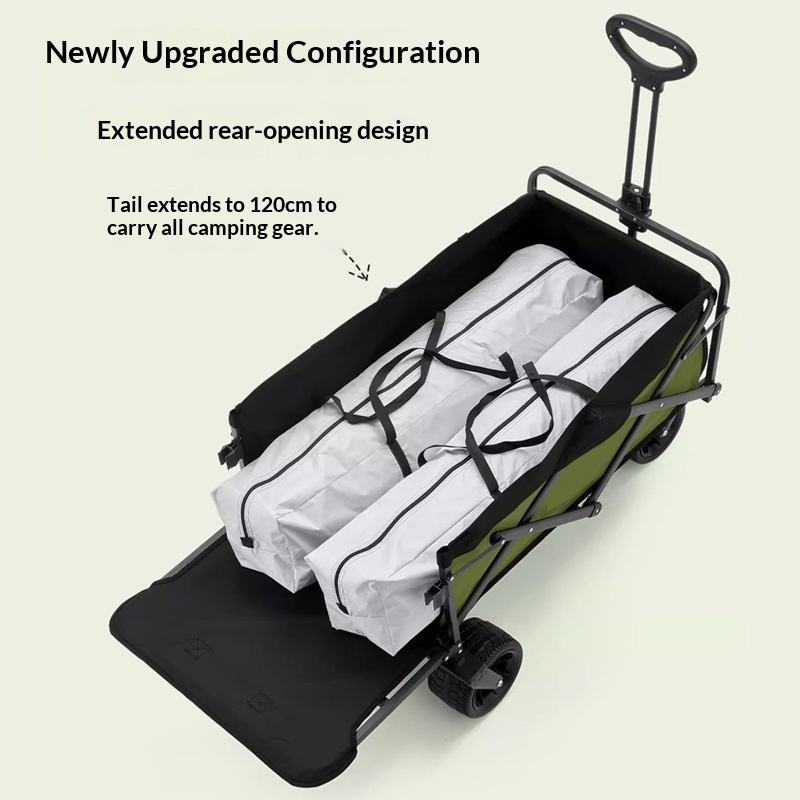 عربة تخزين قابلة للطي بأربع عج - مراجعة Outdoor Camping Wagon وسعره