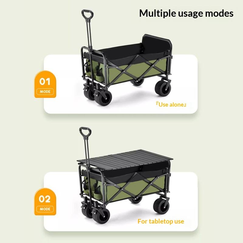 عربة تخزين قابلة للطي بأربع عج - مراجعة Outdoor Camping Wagon وسعره