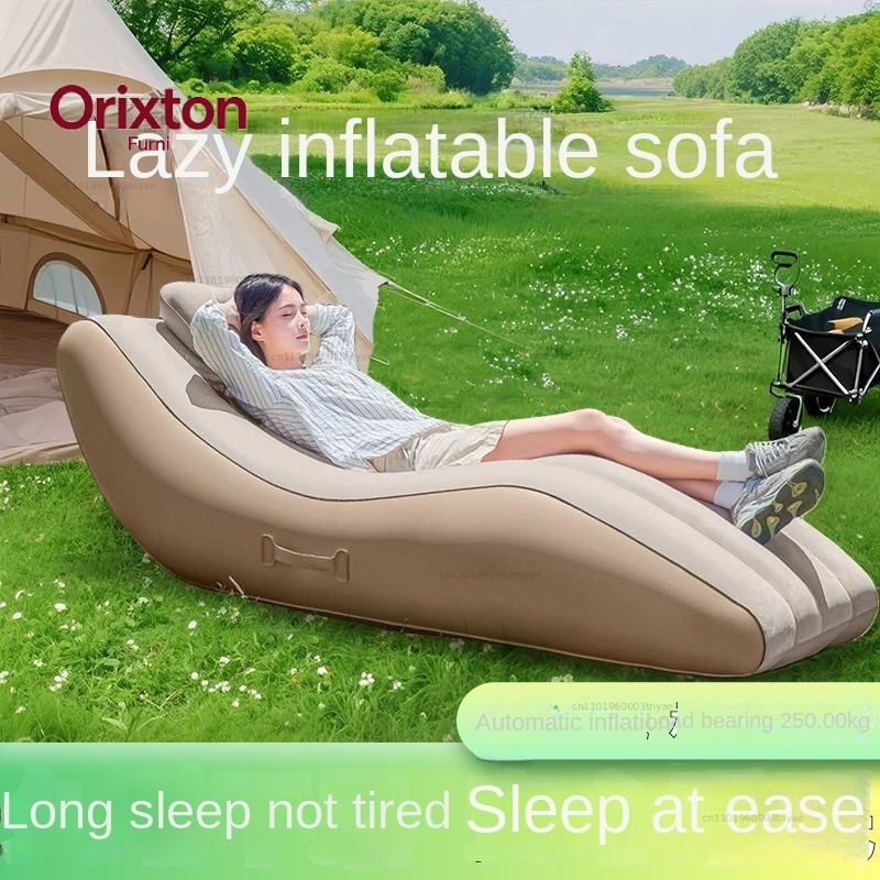 كرسي استرخاء محمول ذاتي النفخ  - مراجعة Outdoor Camping Lounge Chairs وسعره