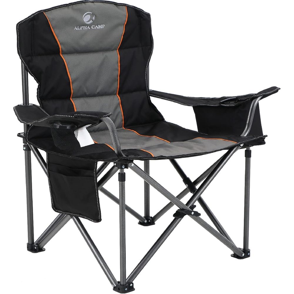 كرسي تخييم متين يتحمل وزن 500  - مراجعة Outdoor Oversized Camping Chair وسعره