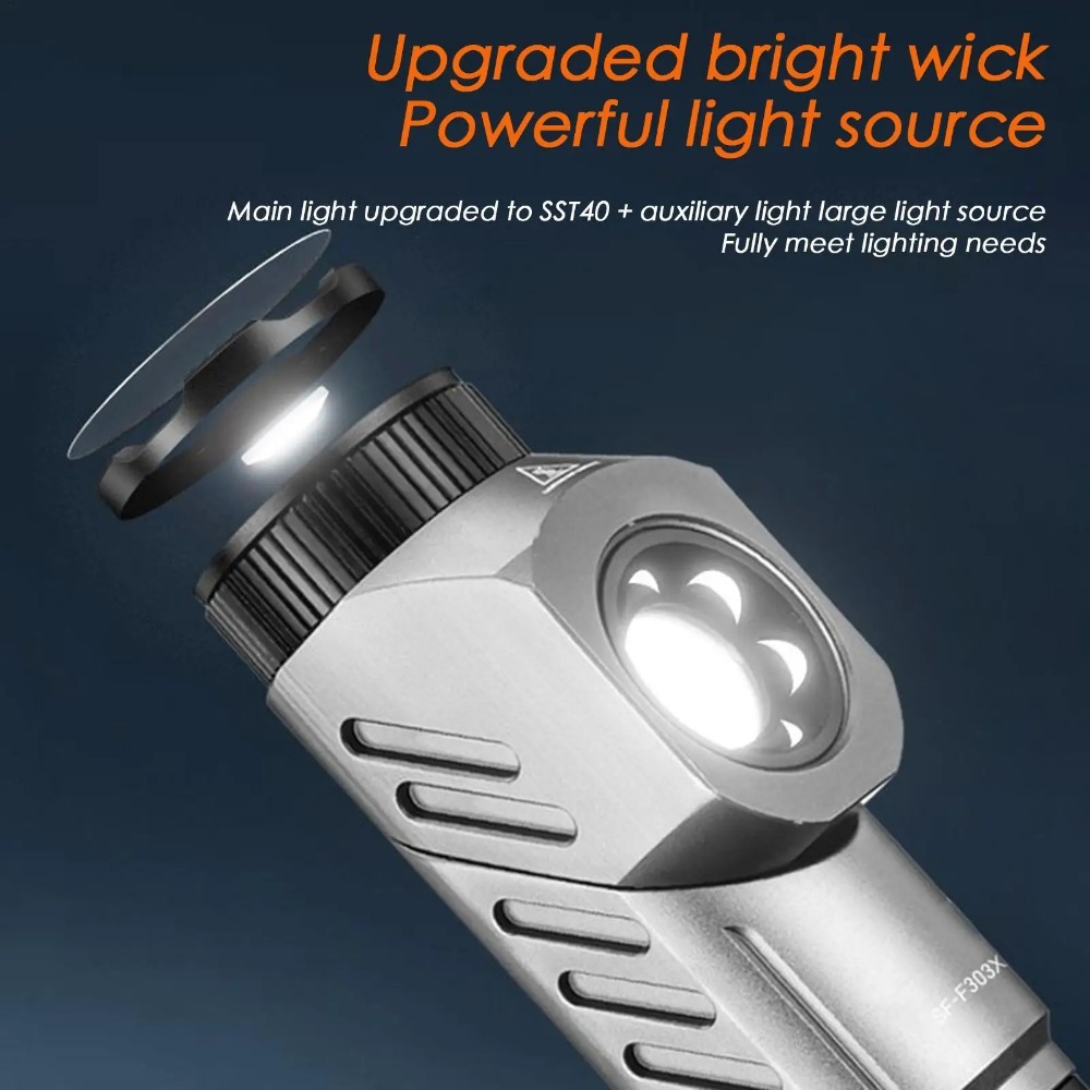 مصباح يدوي LED صغير قوي 90 ° م - مراجعة Outdoor Camping Lampe وسعره