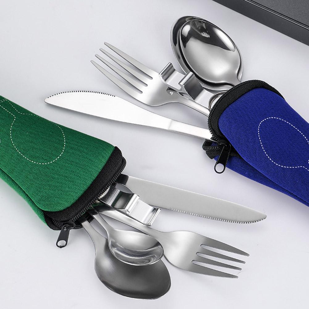 طقم أدوات مائدة للنزهات قابل ل - مراجعة Outdoor Camping Dining Set وسعره