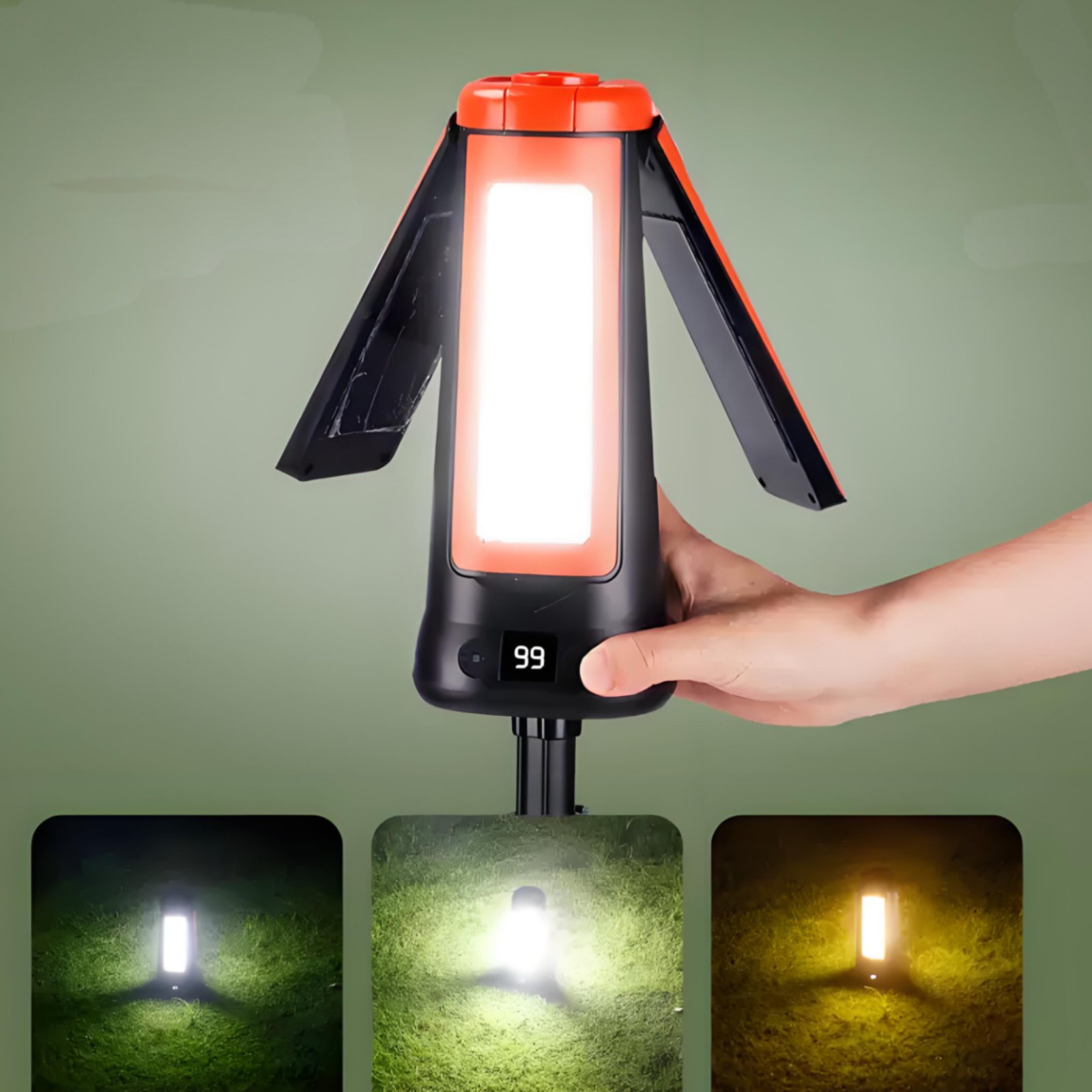 مصباح خيمة تلسكوبي قابل للتعدي - مراجعة Outdoor Camping Lampe وسعره