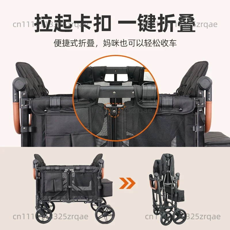 عربة أطفال مزدوجة المقاعد - عر - مراجعة Outdoor Camping Wagon وسعره