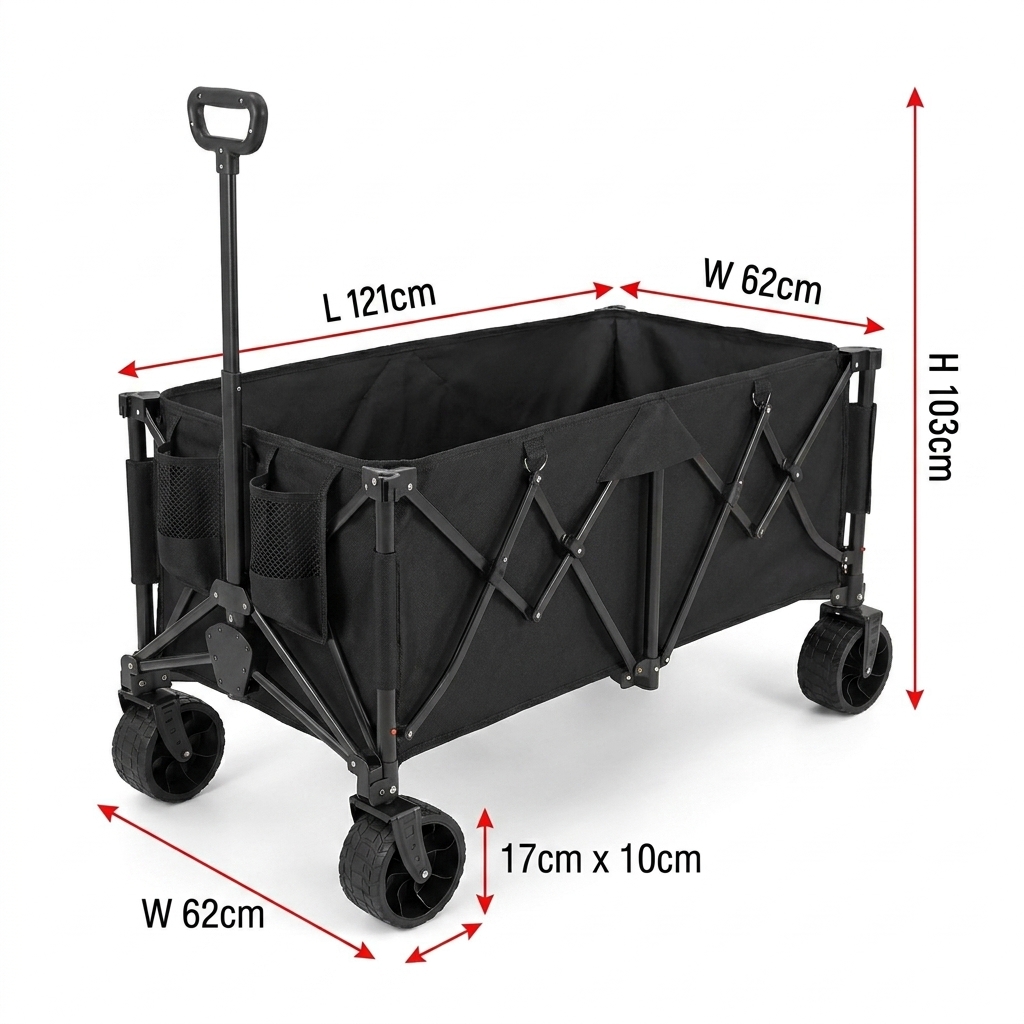 عربة قابلة للطي مخصصة للاستخدا - مراجعة Outdoor Camping Wagon وسعره