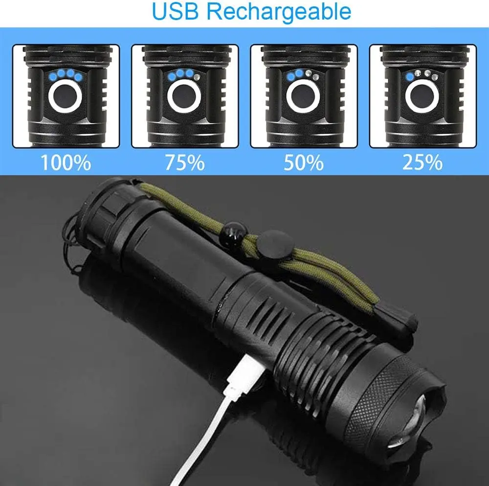 مصباح يدوي LED عالي الطاقة قاب - مراجعة Outdoor Camping Lampe وسعره
