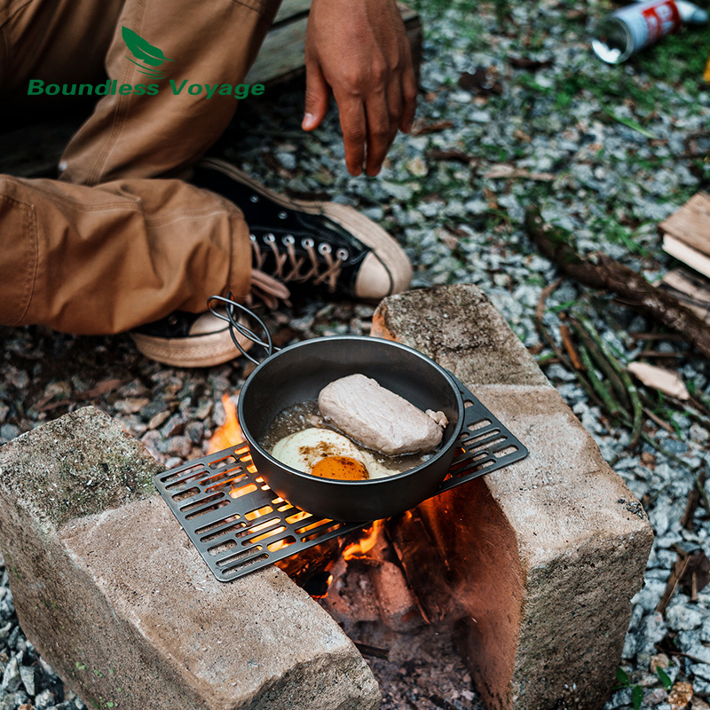 طبق شواء شواء من التيتانيوم ،  - مراجعة Outdoor Camping Dining Set وسعره